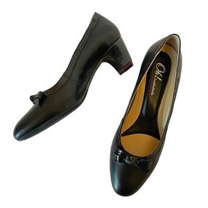 OH! Healthy Heels Black Nappa Leather- Heaven Comfort Pump New
